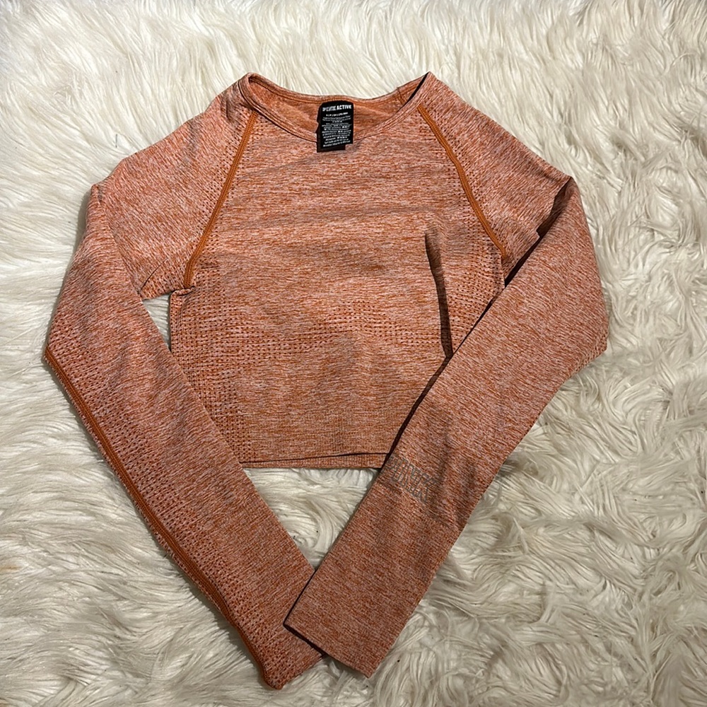 PINK workout long sleeve cropped